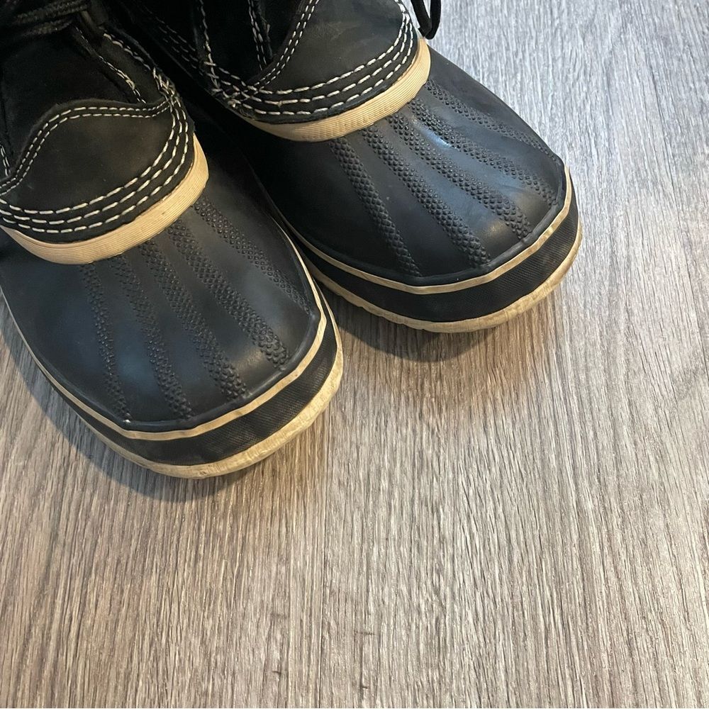 SOREL Joan of Arctic Quarry Black Waterproof Suede Winter Snow Boots - Picture 5 of 11